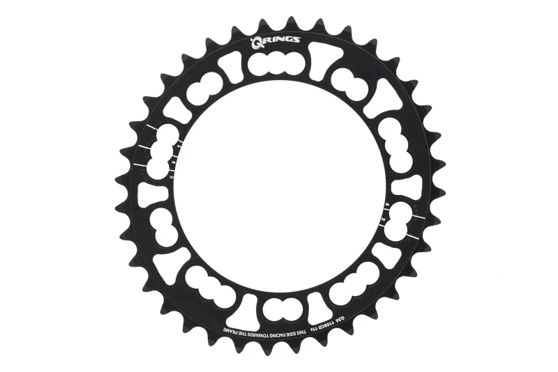 36t black q ring chainring 11 speed 110mm bcd