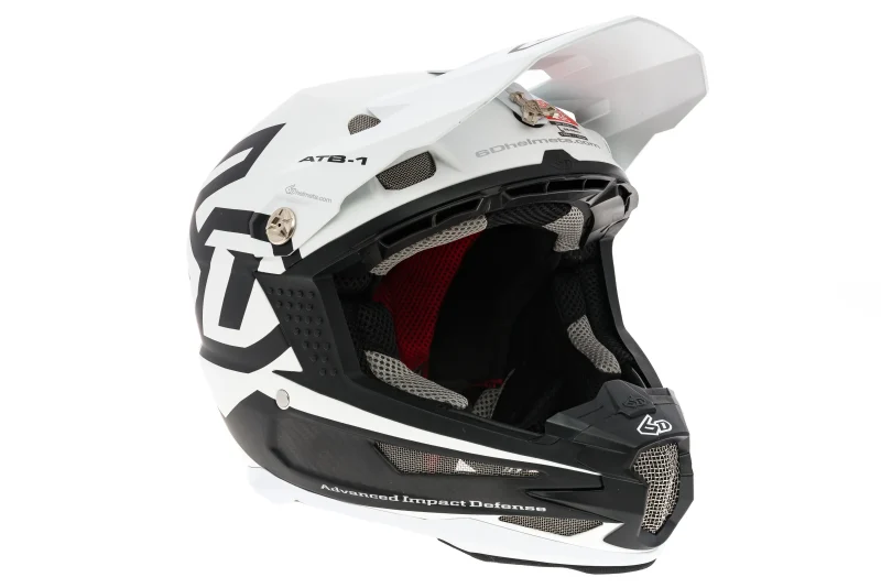 6d atb 1 carbon full face helmet large 58 59cm matte black white scaled