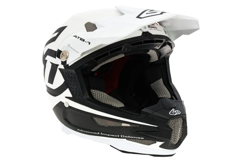 6d atb 1 carbon full face helmet xs 53 54cm matte black white scaled