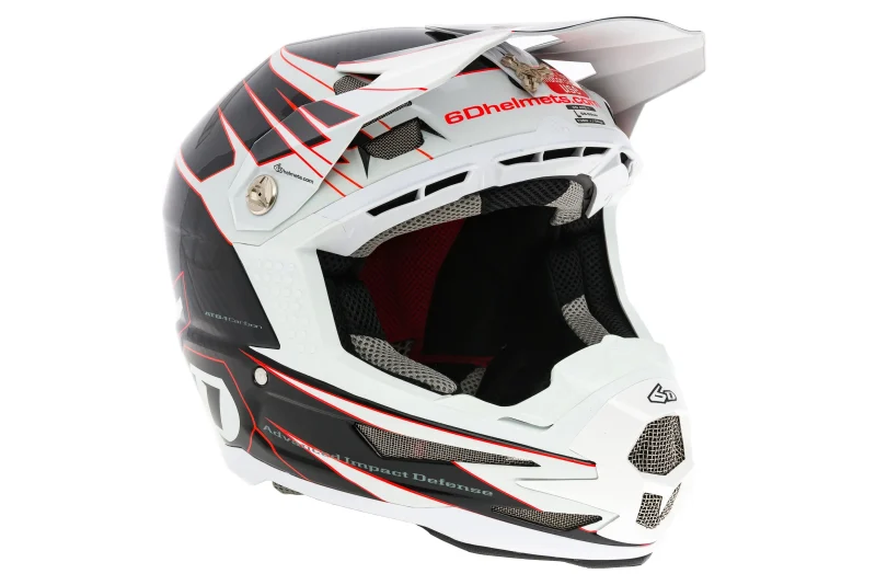 6d atb 1 full face helmet large gloss white w attack graphics scaled