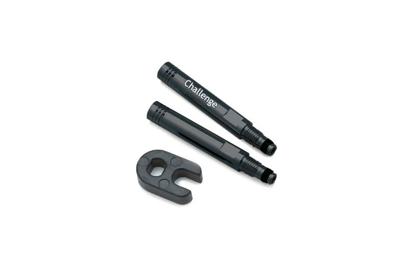 black aluminum presta valve extenders pair