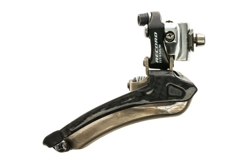 campagnolo record titanium 10 speed front derailleur braze on carbon scaled