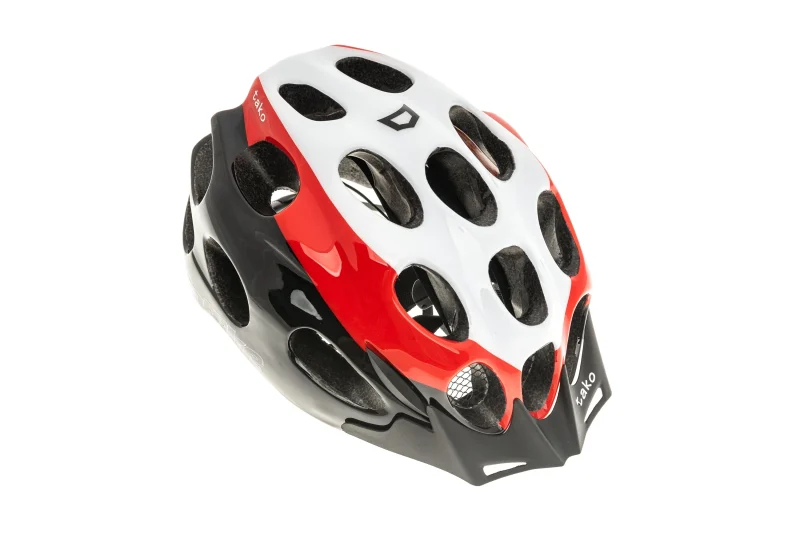 catlike tako bike helmet medium 54 57cm white red black scaled