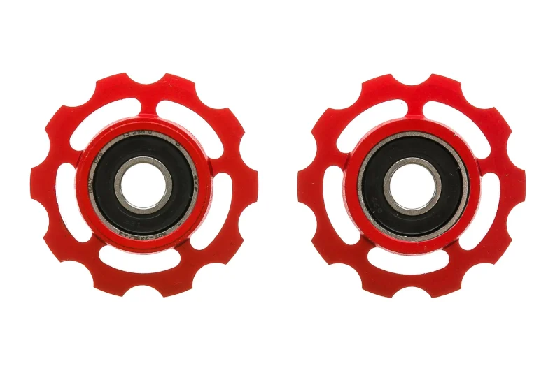 ceramic speed red alloy pulley wheel for campagnolo 9 10 speed