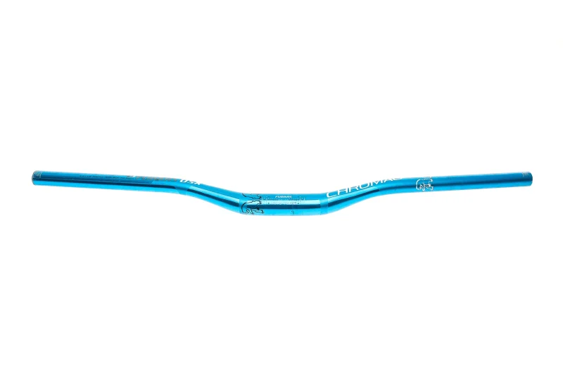 chromag fubars osx aluminum handlebar 730mm 25mm rise blue scaled