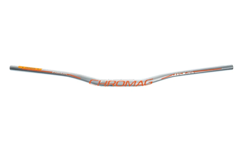 chromag fubars osx35 handlebar 35mm x 800mm 25mm rise alloy grey orange scaled