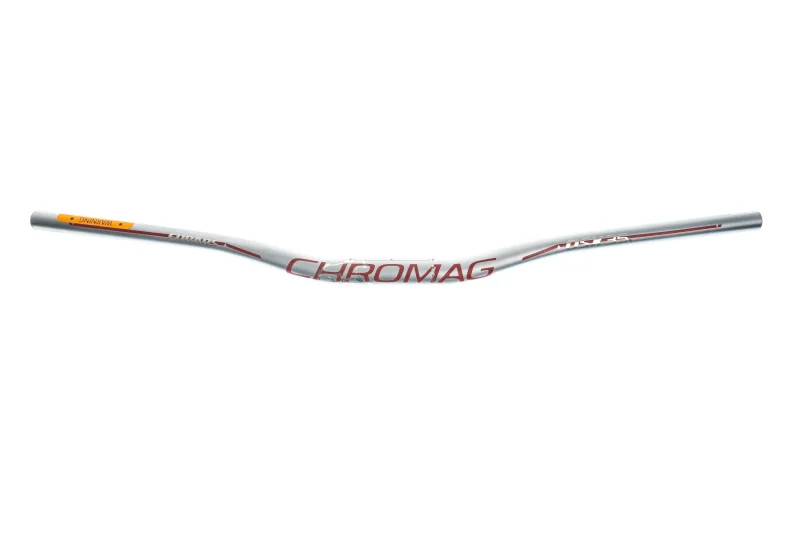 chromag fubars osx35 mtb handlebar 35mm x 800mm 25mm rise alloy grey red scaled