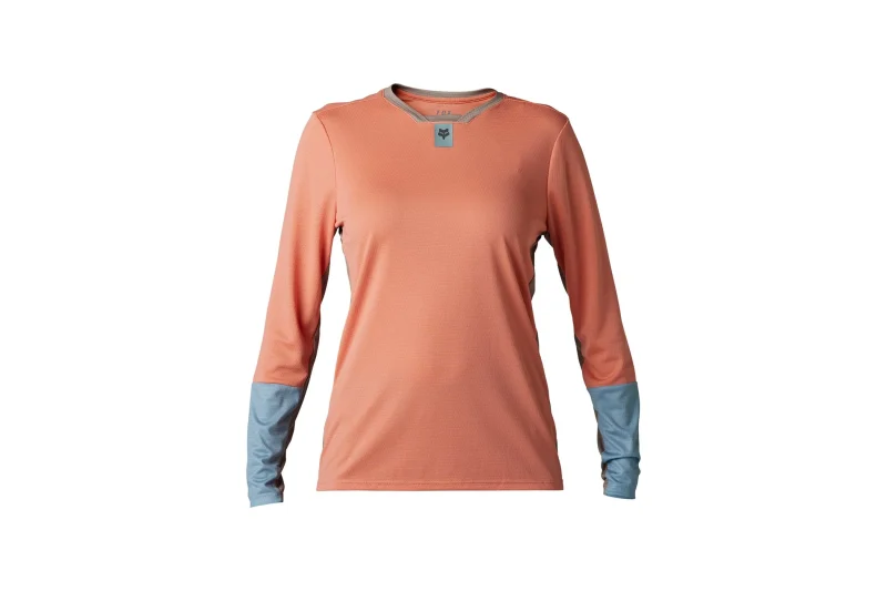 fox racing defend women s long sleeve salmon jersey