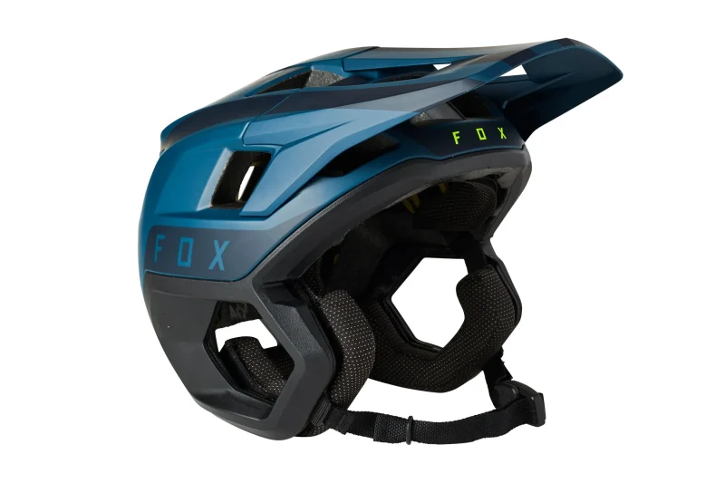 fox racing dropframe pro mips bike helmet dark indigo