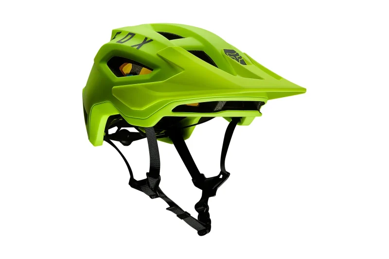 fox racing mips speedframe bike helmet fluorescent yellow