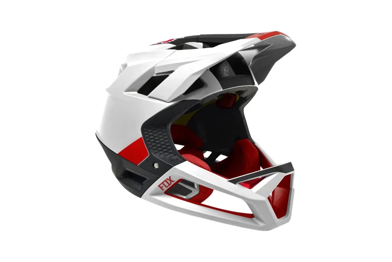 fox racing proframe bike helmet black white