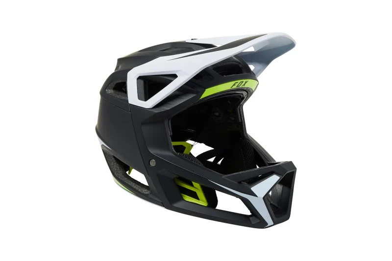 fox racing proframe rs sumyt bike helmet black yellow