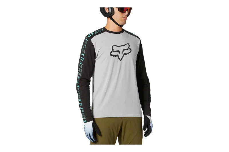 fox racing ranger ls drirelease jersey in steel gray