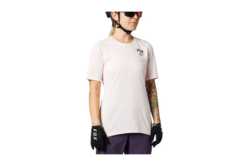 fox racing women s ranger ss pale pink jersey