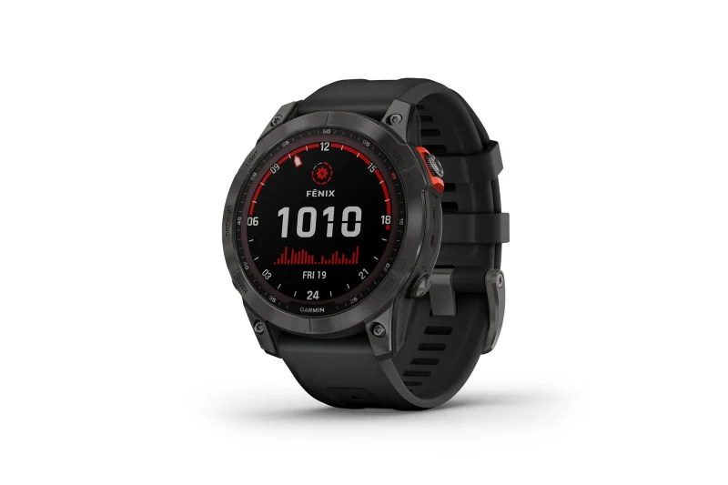 garmin fenix 7 solar smartwatch slate gray w black band