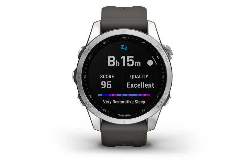 garmin fenix 7s smartwatch stainless steel graphite band scaled