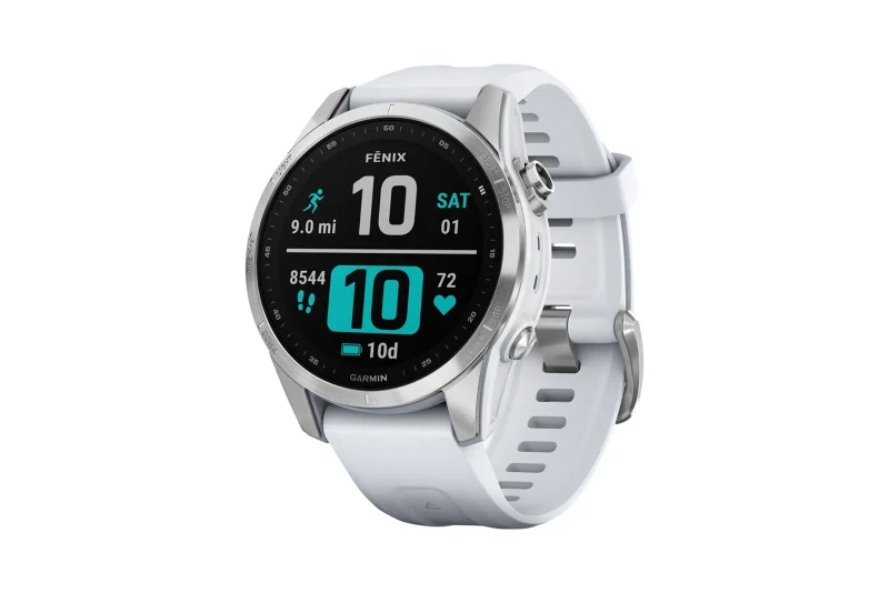 garmin fenix 7s smartwatch with whitestone steel band