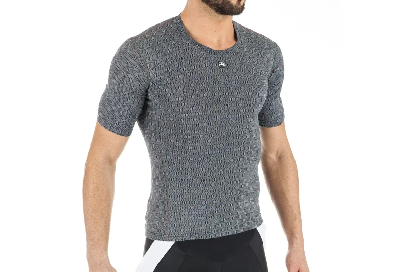 giordana men s grey ceramic short sleeve base layer