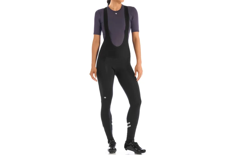 giordana women s full windfront bib tights with padding black