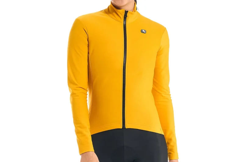 giordana women s mustard yellow long sleeve jersey