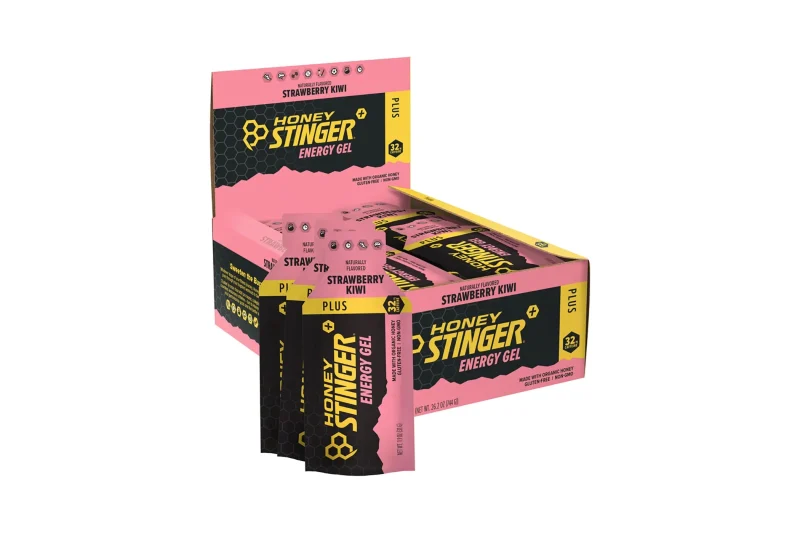 honey stinger organic kiwi strawberry caffeinated energy gel 24 pack