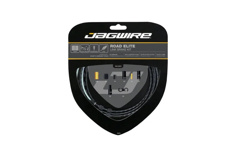 jagwire road elite brake cable kit ultra slick cables for sram shimano black