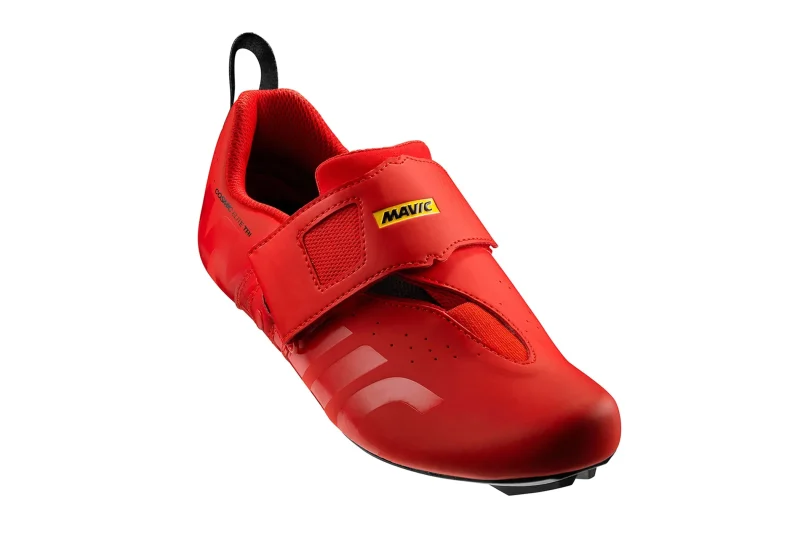 mavic cosmic elite tri bike shoes fiery red