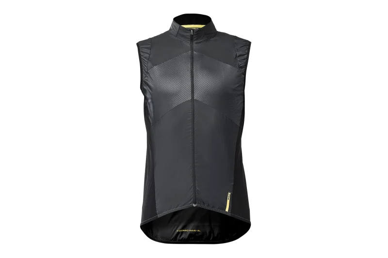 mavic cosmic wind sl black pirate vest lightweight cycling apparel