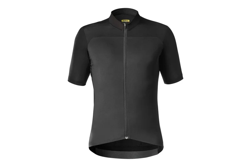 mavic essential black cycling jersey high performance fit