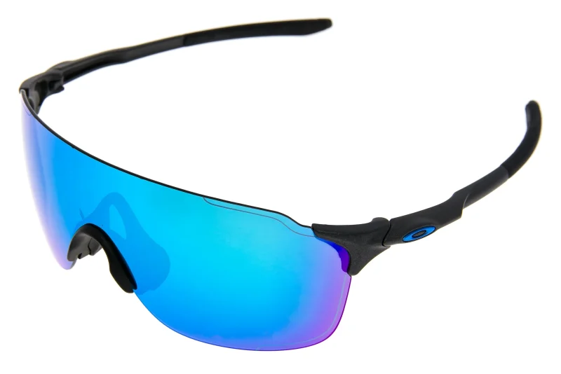 oakley evzero stride sunglasses matte steel frame sapphire iridium lens scaled