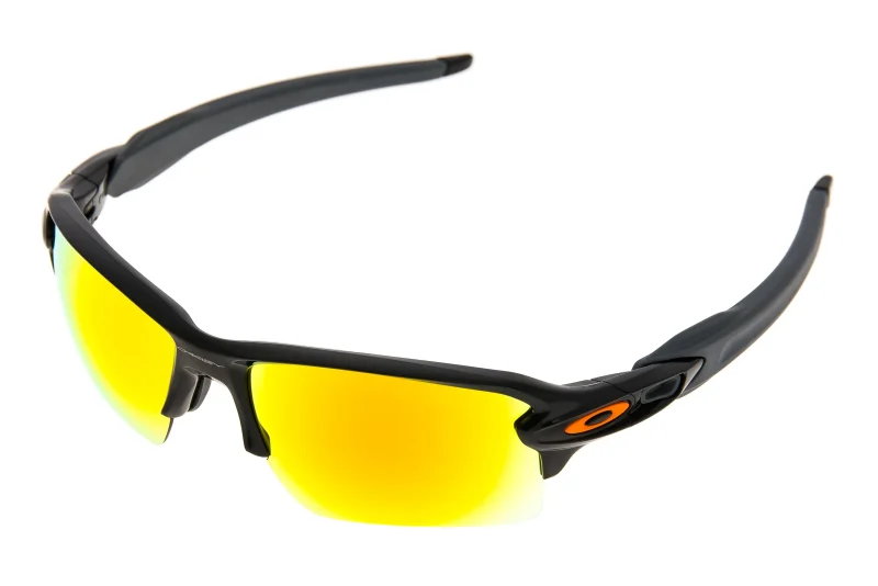 oakley flak 2 0 sunglasses polished black frame fire iridium lens pre owned scaled