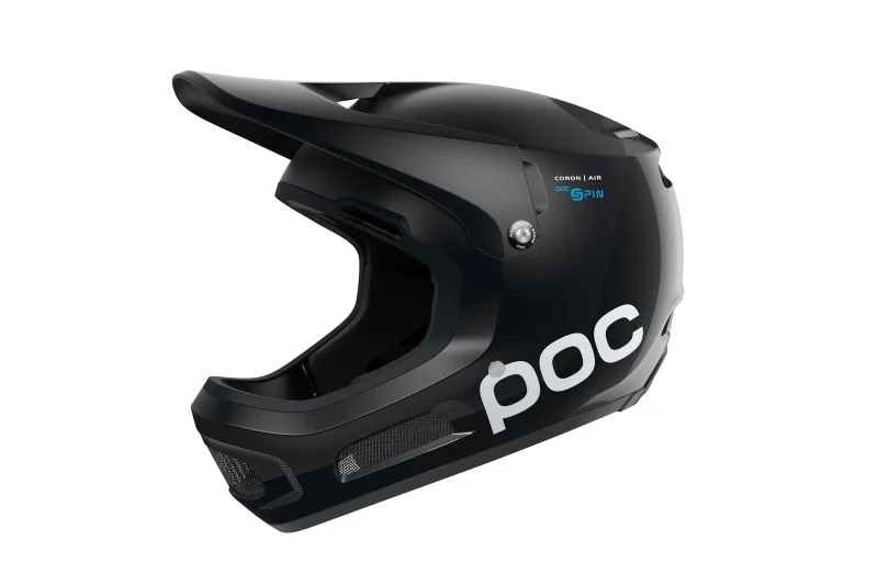 poc coron air spin bike helmet uranium black 55 58cm