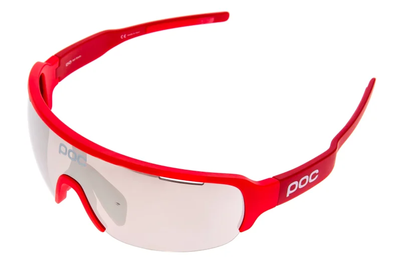 poc do half blade sunglasses bhorium red frame violet silver lens scaled