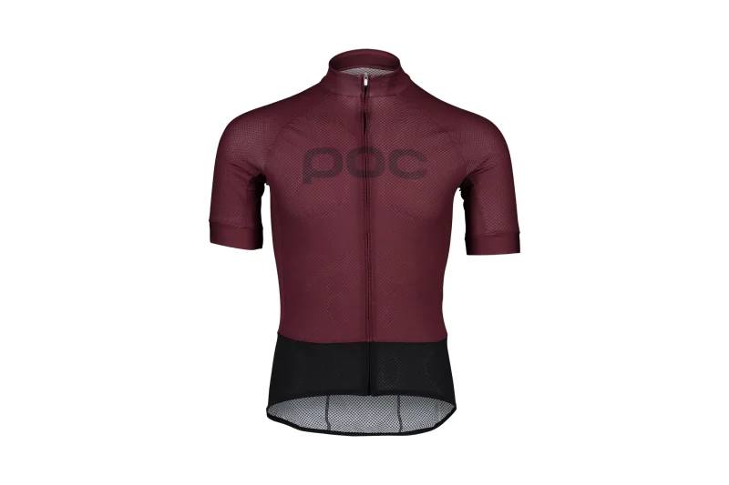 poc essential road jersey red dark red medium