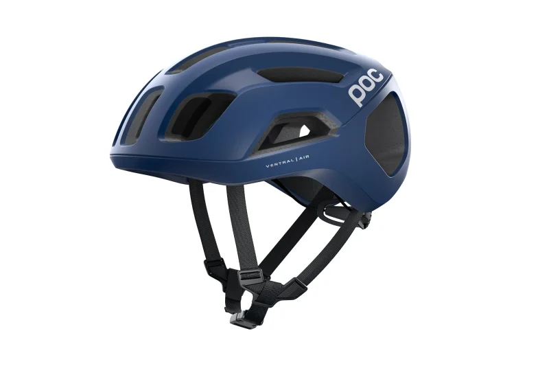 poc ventral air spin bike helmet lead blue matte medium