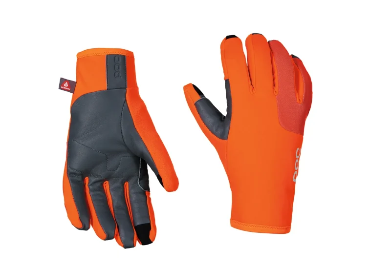 poc zink orange thermal gloves high performance handwear