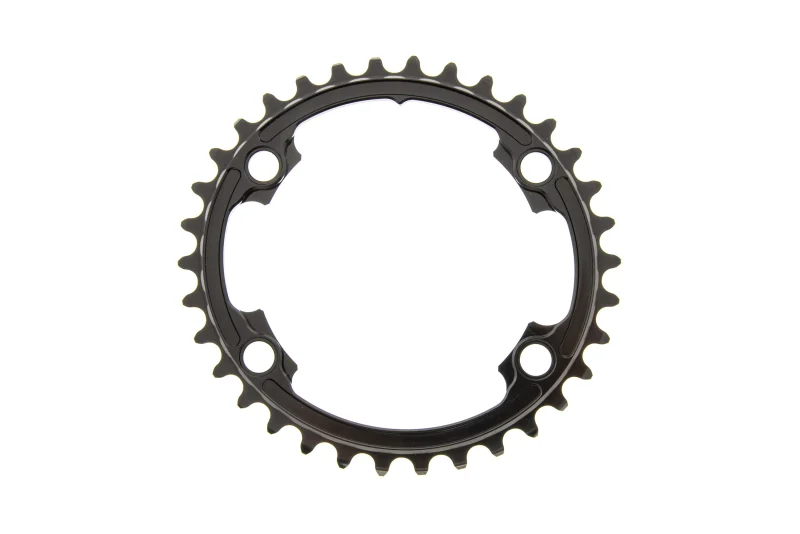 premium 34t black oval chainring 110 bcd 11 speed scaled