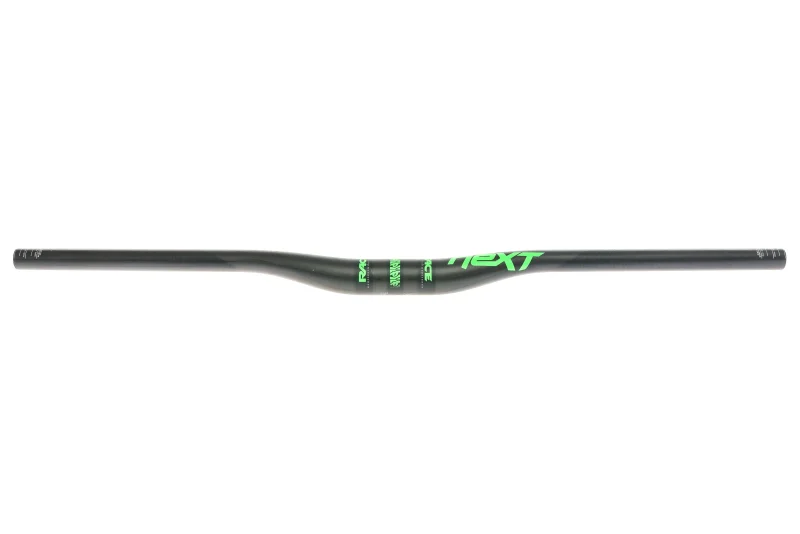 race face next riser handlebar 20mm rise 35mm x 760mm carbon black green scaled