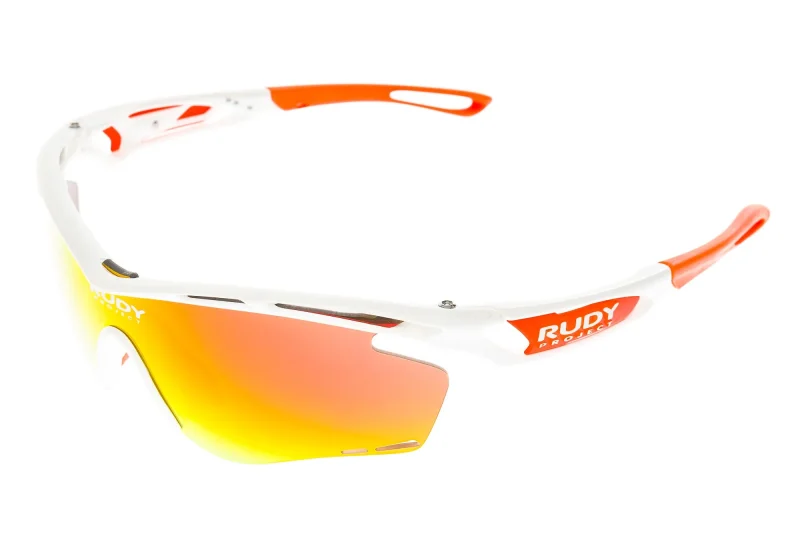 rudy project tralyx white orange sunglasses orange lenses