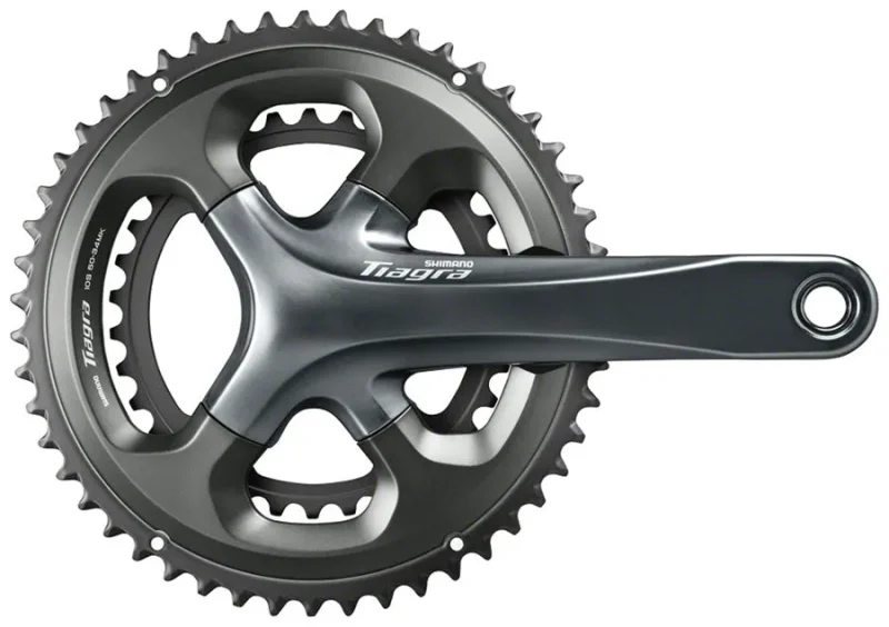 shimano tiagra 172 5mm crankset 10 speed 48 34t gray