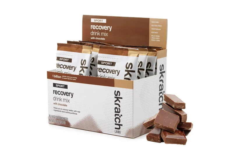 skratch labs chocolate recovery drink mix 10 pack