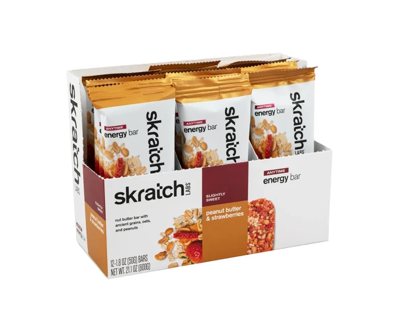 skratch labs peanut butter strawberry energy bars 12 pack