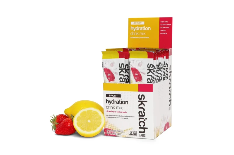 skratch labs strawberry lemonade hydration mix 20 pack