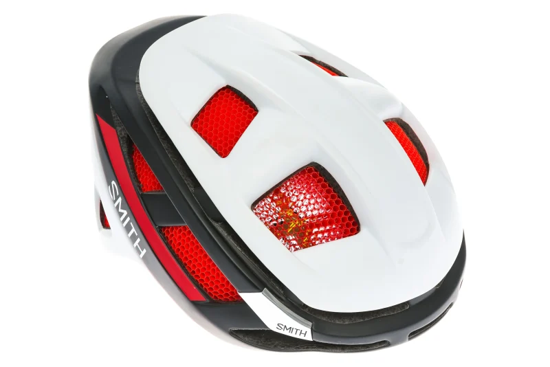 smith overtake bike helmet 55 59cm white black red premium quality scaled