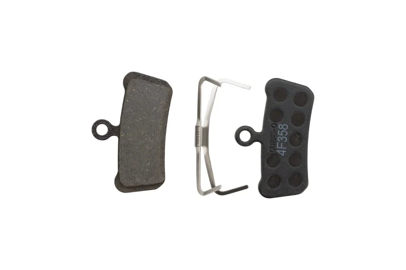 sram organic disc brake pads quiet steel backed trail guide g2