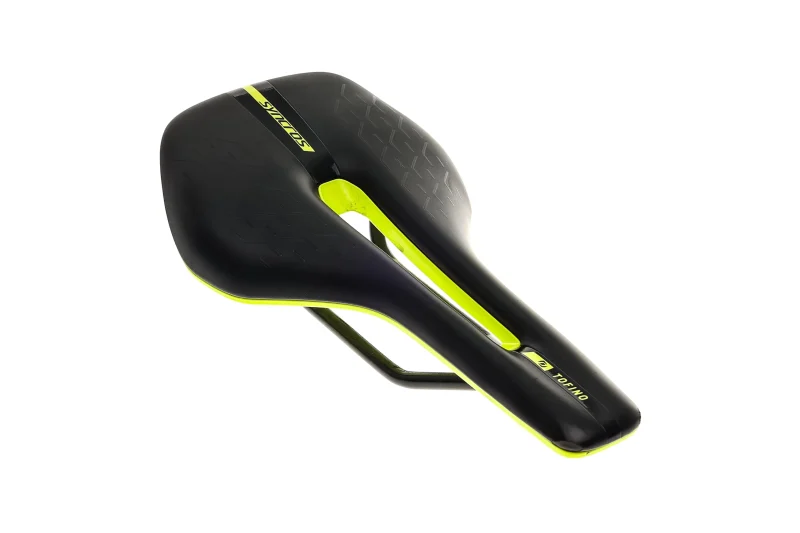 syncros tofino 1 0 cut out saddle 132mm cr mo rails black green scaled