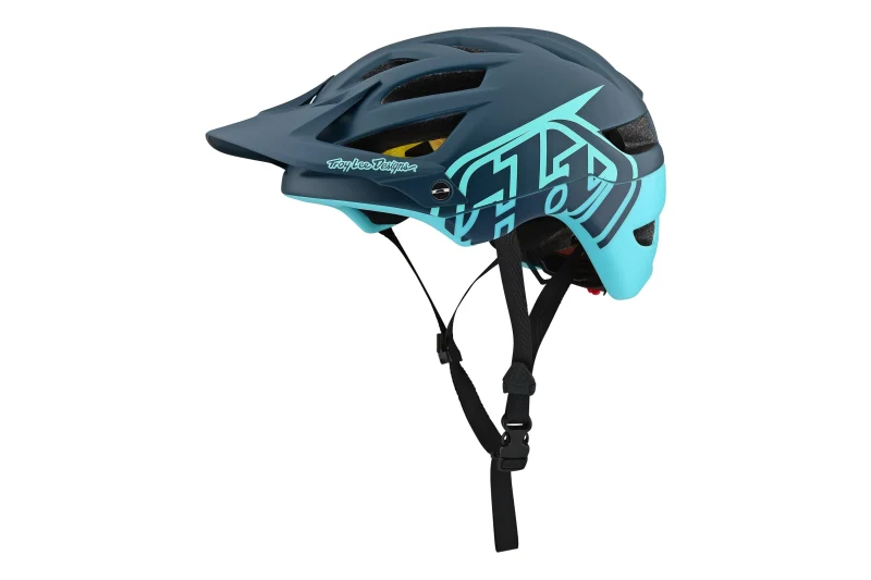 troy lee a1 mips dark gray aqua bike helmet scaled