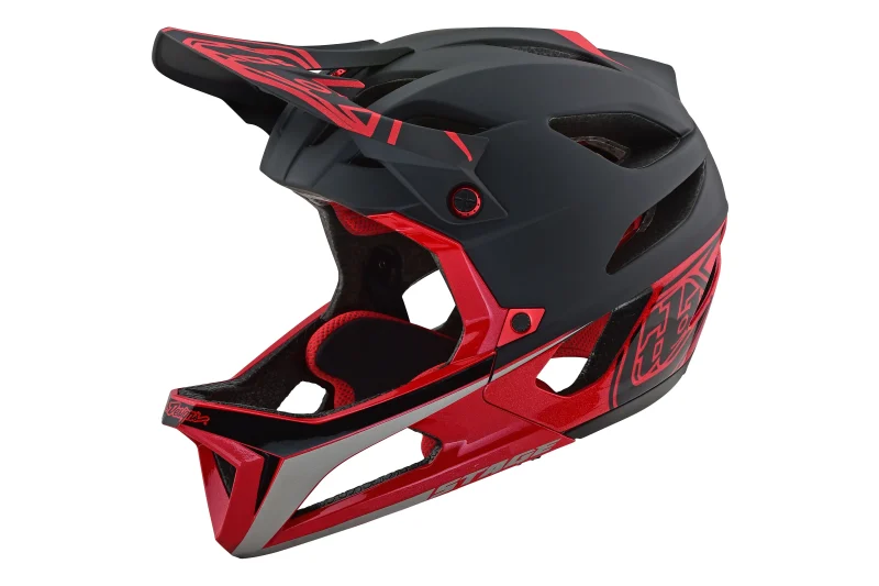 troy lee designs stage mips bike helmet stealth black pink scaled