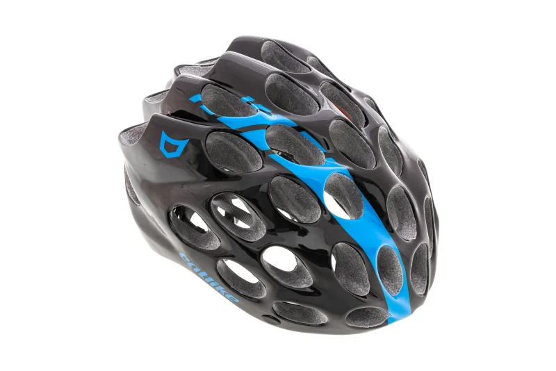 whisper road bike helmet for men women 58 61cm black blue scaled