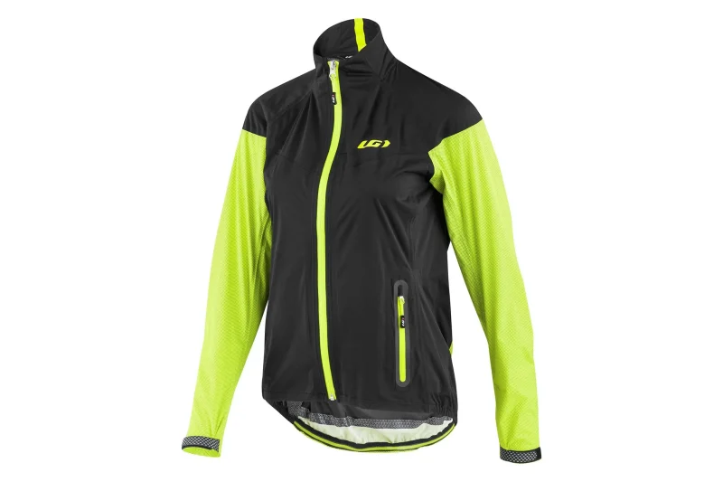 women s torrent jacket black yellow garneau waterproof